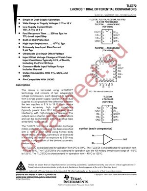 TLC372CDG4 datasheet  